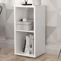 Florence Mauro 2 Shelf Matt White Bookshelf - Wilko - thumbnail 1