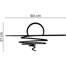 Decortie Sunset Minimalist Black Metal Line Art Wall Decor - Size: 28.4 x 60 x 1.3cm - Wilko - thumbnail 6