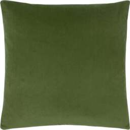 Paoletti Sunningdale Olive Square Velvet Cushion - Size: 50 x 50 cm - Green - Wilko - thumbnail 1