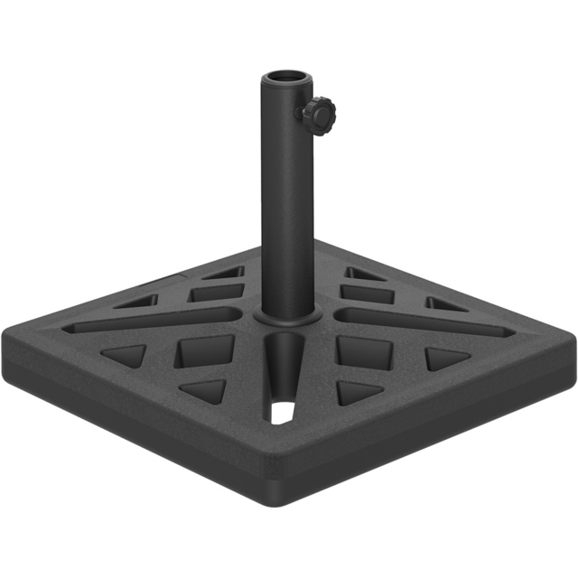 Outsunny Black Cut Out Design Parasol Base 15kg - Size: 33.5 x 45 x 45cm - Wilko - image 1