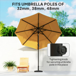 Outsunny Black Cut Out Design Parasol Base 15kg - Size: 33.5 x 45 x 45cm - Wilko - thumbnail 7