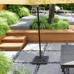 Outsunny Black Cut Out Design Parasol Base 15kg - Size: 33.5 x 45 x 45cm - Wilko - thumbnail 3