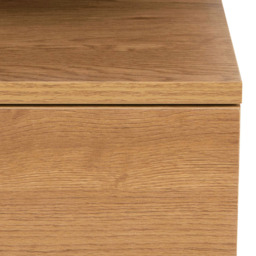 Florence Ashlan Single Drawer Oak Bedside Table - Brown - Furniture To Go - Wilko - thumbnail 7