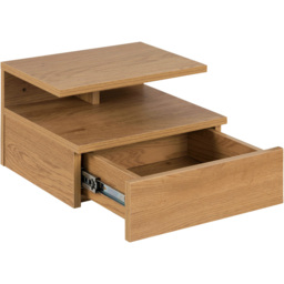 Florence Ashlan Single Drawer Oak Bedside Table - Brown - Furniture To Go - Wilko - thumbnail 4