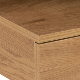 Florence Ashlan Single Drawer Oak Bedside Table - Brown - Furniture To Go - Wilko - thumbnail 6