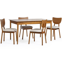 Julian Bowen Lowry Set of 2 Cherry Ash Dining Chair - Grey - Wilko - thumbnail 7