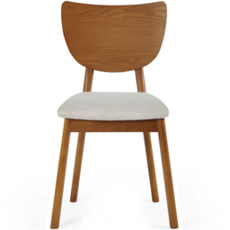 Julian Bowen Lowry Set of 2 Cherry Ash Dining Chair - Grey - Wilko - thumbnail 5