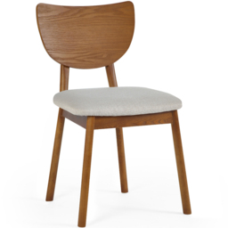 Julian Bowen Lowry Set of 2 Cherry Ash Dining Chair - Grey - Wilko - thumbnail 4
