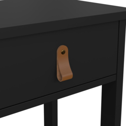 Florence Barcelona Single Drawer Matt Black Bedside Table - Furniture To Go - Wilko - thumbnail 7