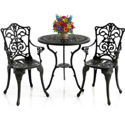 Centurion Supports Tabreez Aluminium 2 Seater Lounge Set Black - Wilko - thumbnail 3