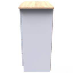Crowndale Victoria 4 Drawer White Ash and Oak Chest of Drawers - Wilko - thumbnail 4