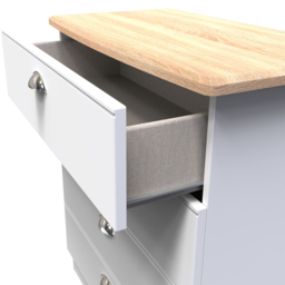 Crowndale Victoria 4 Drawer White Ash and Oak Chest of Drawers - Wilko - thumbnail 7