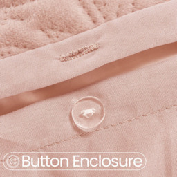 Velosso Super King Size Pink Savannah Velvet Duvet Set - Wilko - thumbnail 4
