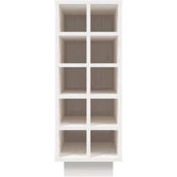 vidaXL 10 Bottle White Freestanding Wine Cabinet - Size: 61 x 23 x 34cm - Wilko - thumbnail 5