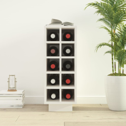 vidaXL 10 Bottle White Freestanding Wine Cabinet - Size: 61 x 23 x 34cm - Wilko - thumbnail 6