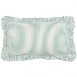 furn. Les Fleurs Orange Embroidered Ruffle Polyester Filled Cushion 30 x 50cm - Wilko - thumbnail 3