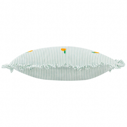 furn. Les Fleurs Orange Embroidered Ruffle Polyester Filled Cushion 30 x 50cm - Wilko - thumbnail 4