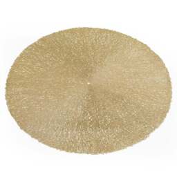 Marco Paul Gold Round Placemat - Size: 38 x 38 x 1cm - Wilko - thumbnail 1