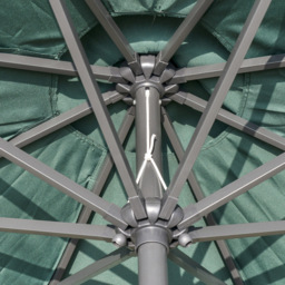 Outsunny Green Solar LED Crank and Tilt Garden Parasol 2.7m - Size: 3m - Wilko - thumbnail 4