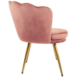 Flora Dark Pink Velvet Scalloped Back Accent Chair - Size: Single - Home Garden Direct - Wilko - thumbnail 6