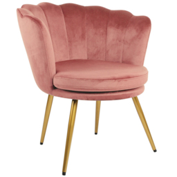 Flora Dark Pink Velvet Scalloped Back Accent Chair - Size: Single - Home Garden Direct - Wilko - thumbnail 5