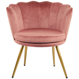 Flora Dark Pink Velvet Scalloped Back Accent Chair - Size: Single - Home Garden Direct - Wilko - thumbnail 4
