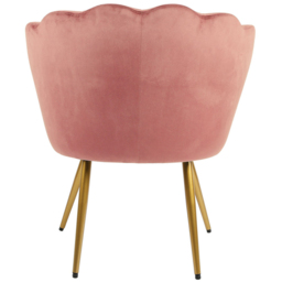 Flora Dark Pink Velvet Scalloped Back Accent Chair - Size: Single - Home Garden Direct - Wilko - thumbnail 7