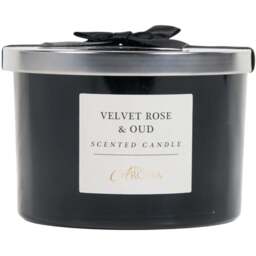 3 Wick Scented Candle Velvet Rose and Oud - True Aroma - Wilko - thumbnail 1