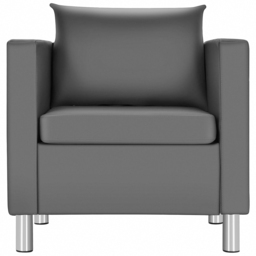 Costway PU Leather Accent Tub Chair with Pillow - Size: Single - Black - Wilko - thumbnail 4