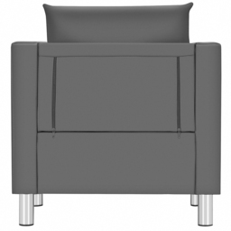 Costway PU Leather Accent Tub Chair with Pillow - Size: Single - Black - Wilko - thumbnail 6