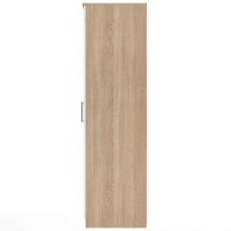 Crowndale Devon 3 Door Matt White and Bardolino Oak Mirrored Wardrobe Ready Assembled - White Matt & Bardolino Oak - Wilko - thumbnail 4