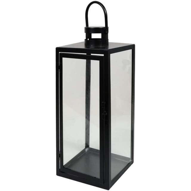 Black Matte Lantern - Size: 17 x 41 x 17 - Wilko - image 1