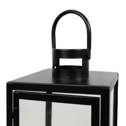 Black Matte Lantern - Size: 17 x 41 x 17 - Wilko - thumbnail 4