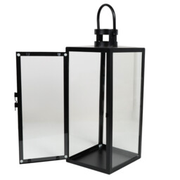 Black Matte Lantern - Size: 17 x 41 x 17 - Wilko - thumbnail 5