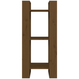 vidaXL 3 Shelf Honey Brown Solid Wood Bookcase - Size: 91 x 41 x 35cm - Wilko - thumbnail 4