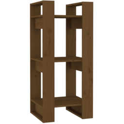vidaXL 3 Shelf Honey Brown Solid Wood Bookcase - Size: 91 x 41 x 35cm - Wilko - thumbnail 3