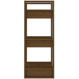 vidaXL 3 Shelf Honey Brown Solid Wood Bookcase - Size: 91 x 41 x 35cm - Wilko - thumbnail 5