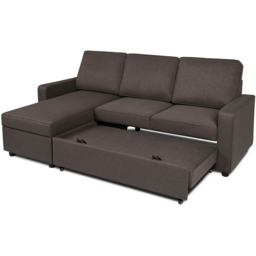 Selene 3 Seater Dark Grey Linen Corner Sofa Bed - Home Garden Direct - Wilko - thumbnail 5