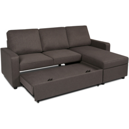 Selene 3 Seater Dark Grey Linen Corner Sofa Bed - Home Garden Direct - Wilko - thumbnail 7