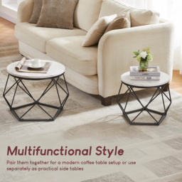 Vida Designs Brooklyn Marble Nest of Tables Set of 2 - Multi - Wilko - thumbnail 6