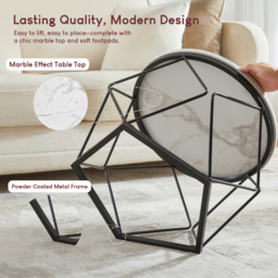 Vida Designs Brooklyn Marble Nest of Tables Set of 2 - Multi - Wilko - thumbnail 7