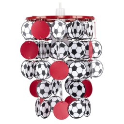 ValueLights Football Red and White Droplet Ceiling Pendant Lamp Shade - Size: 23 x 33.5 x 23cm - Wilko