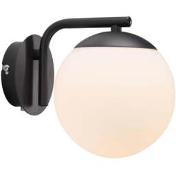 Nordlux Grant Black Wall Light - Size: 16.4 x 14.5 x 16.4cm - Wilko