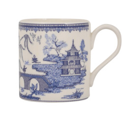 Bone China Willow Mug - Blue - Size: 11 x 8 x 7cm - Wilko