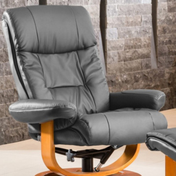 Artemis Home Barriston Grey Swivel Recliner Chair with Footstool - Size: Single - Wilko - thumbnail 3