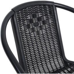 Living and Home 4 Seater Black PE Rattan Dining Set - Wilko - thumbnail 5