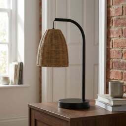 Rhyan Table Lamp - Black - Wilko - thumbnail 5