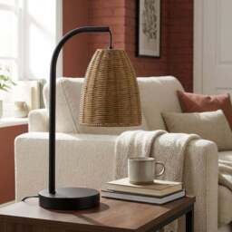 Rhyan Table Lamp - Black - Wilko - thumbnail 3