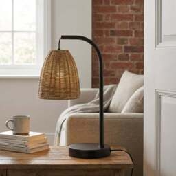 Rhyan Table Lamp - Black - Wilko - thumbnail 6