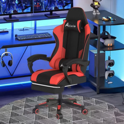 Alivio Red Ergonomic Massage Gaming Chair - Size: 124 x 65.5 x 62cm - Wilko - thumbnail 1